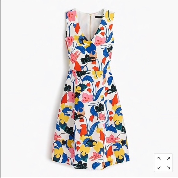 J Crew A-line dress in morning floral